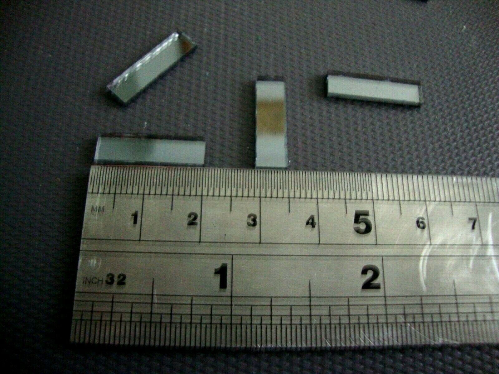 Mosaic 100 pieces Grey mirror glass strips, 2 x 0.5 cm. - Image 3