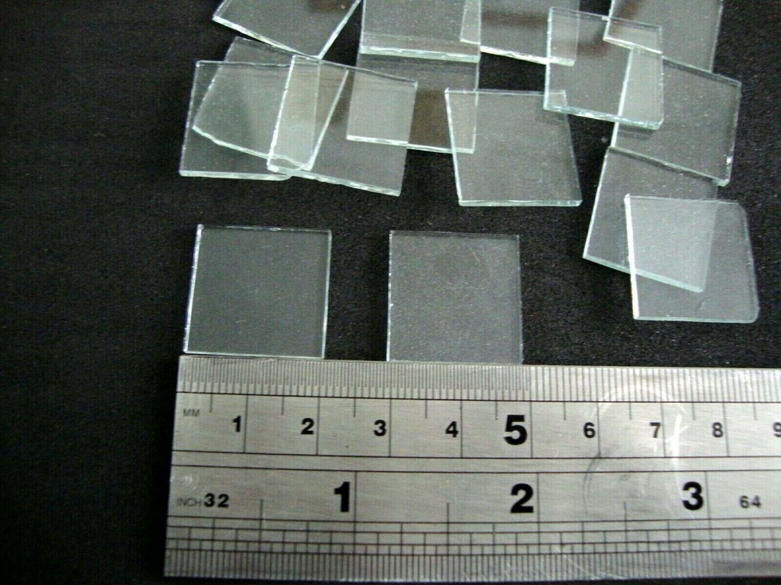 Mosaic 25 pieces Square shaped SILVER mirror glass, 2 x 2 cm. - Image 2