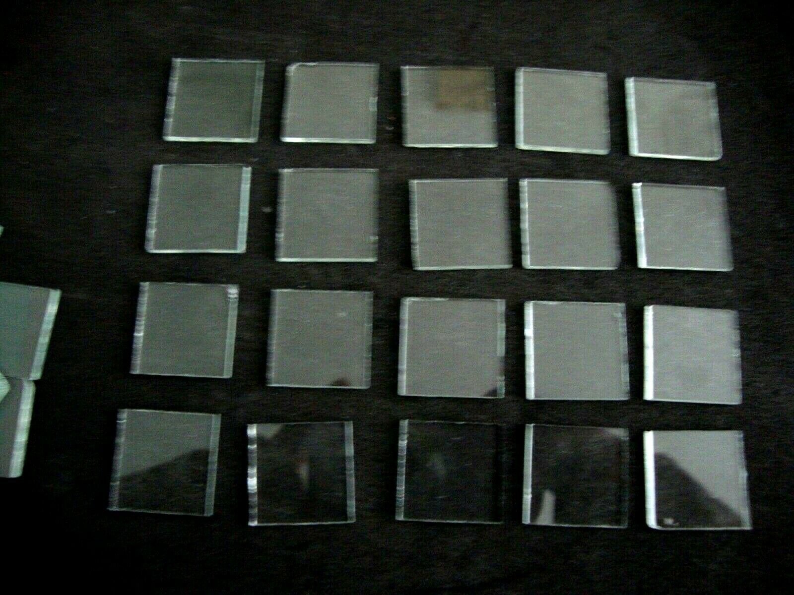 Mosaic 25 pieces Square shaped SILVER mirror glass, 2 x 2 cm. - Image 3