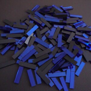 Mosaic 100 pieces Royal blue mirror glass strips, 2 x 0.5 cm.