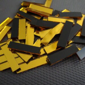 Mosaic 200 pieces |Gold mirror glass strips, 2 x 0.5 cm.