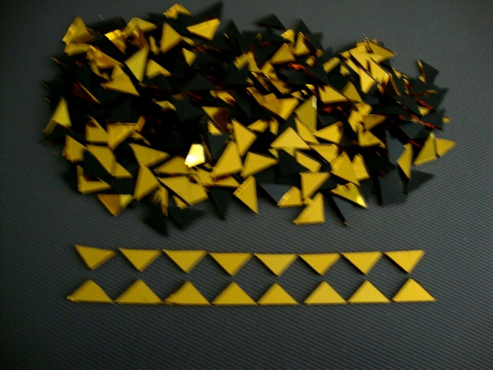 Mosaic 300 pieces triangular Gold mirror glass, 1x1x1.5 cm. - Image 4