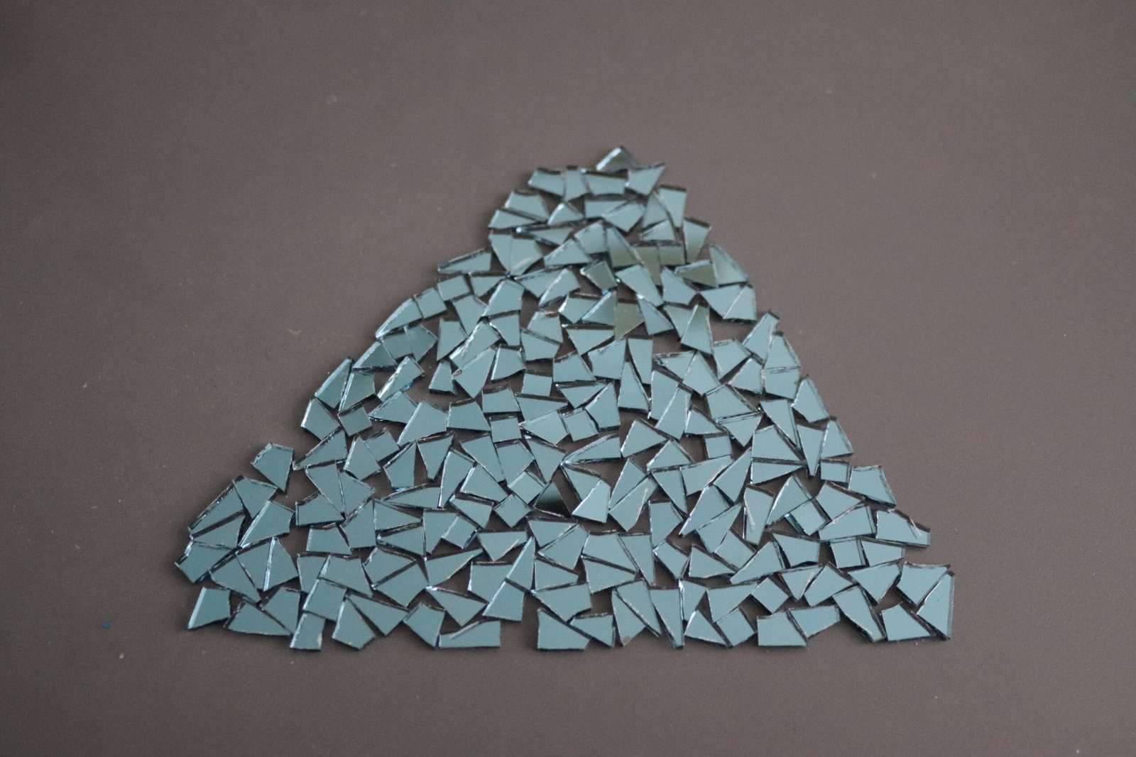 Mosaic Azure blue mirror glass tiny off cuts 1000 pieces 1.8 mm thick.