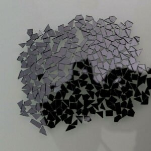 Mosaic Grey mirror glass tiny off cuts 1000 pieces 1.8 mm thick.