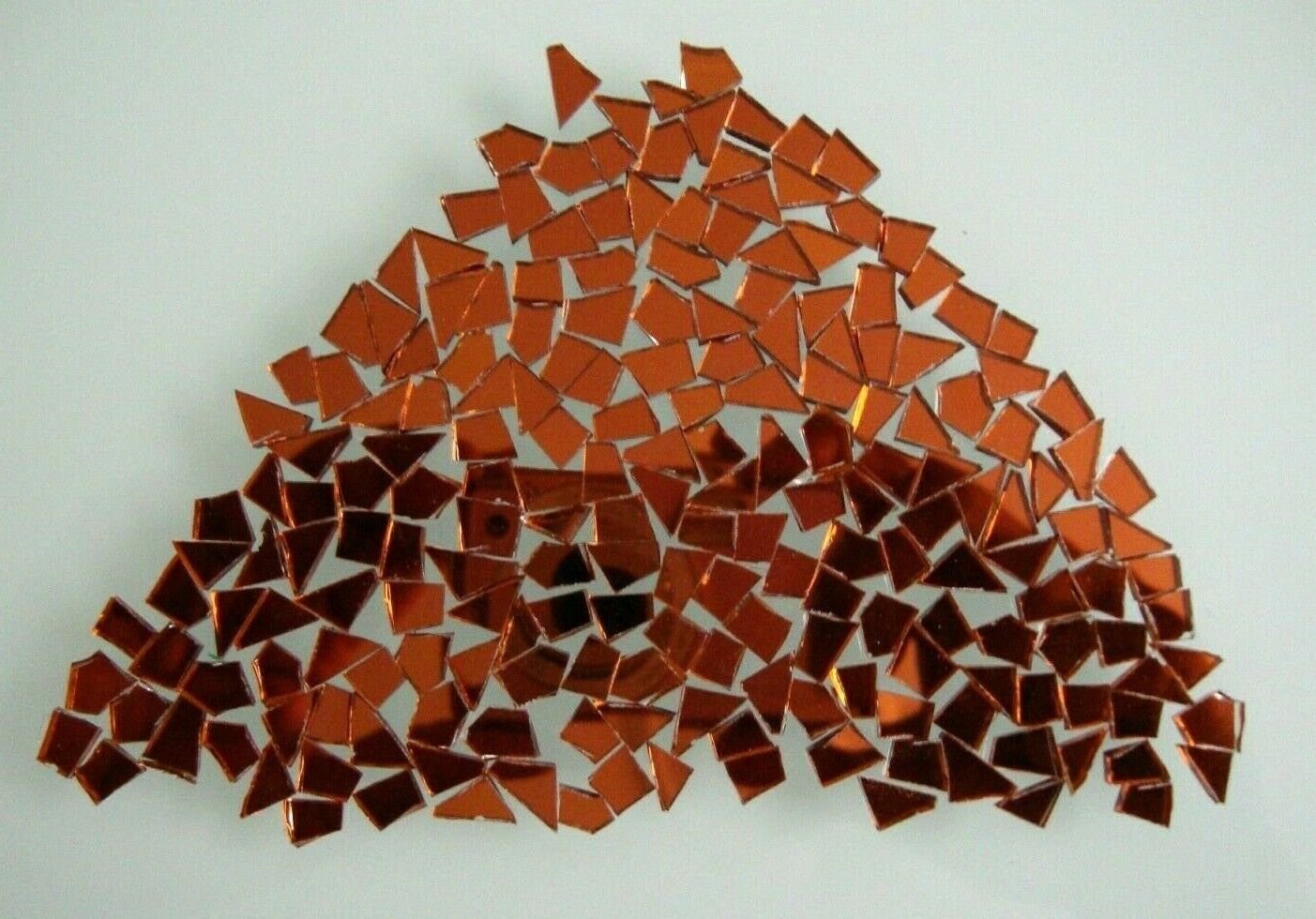 Mosaic Burnt Orange mirror glass tiny off cuts 1000 pieces 1.8 mm thick. - Image 2