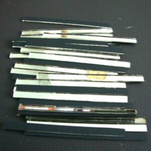 Mosaic 100 pieces Silver mirror glass strips, 10 x 0.5 cm.