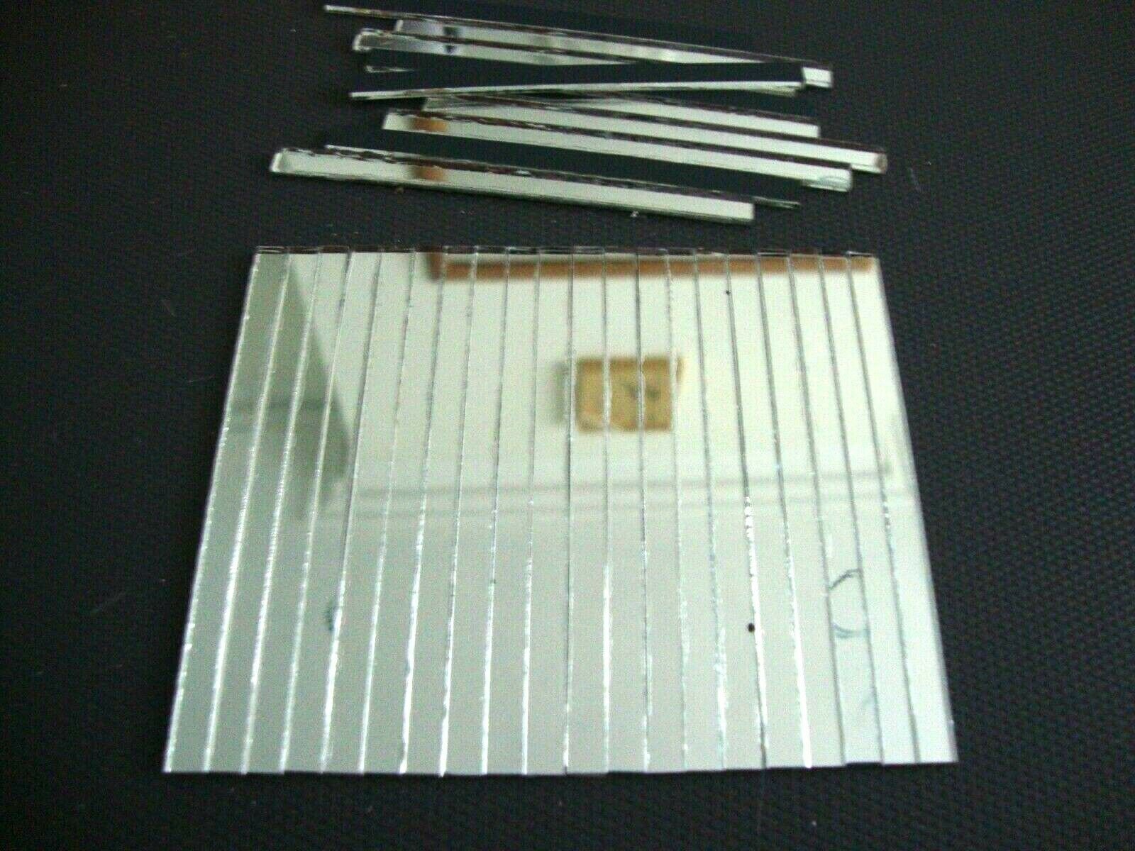 Mosaic 100 pieces Silver mirror glass strips, 2 x 0.5 cm. - Image 2