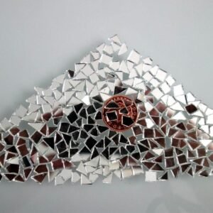 Mosaic Silver mirror glass tiny off cuts 1000 pieces 1.8 mm thick.
