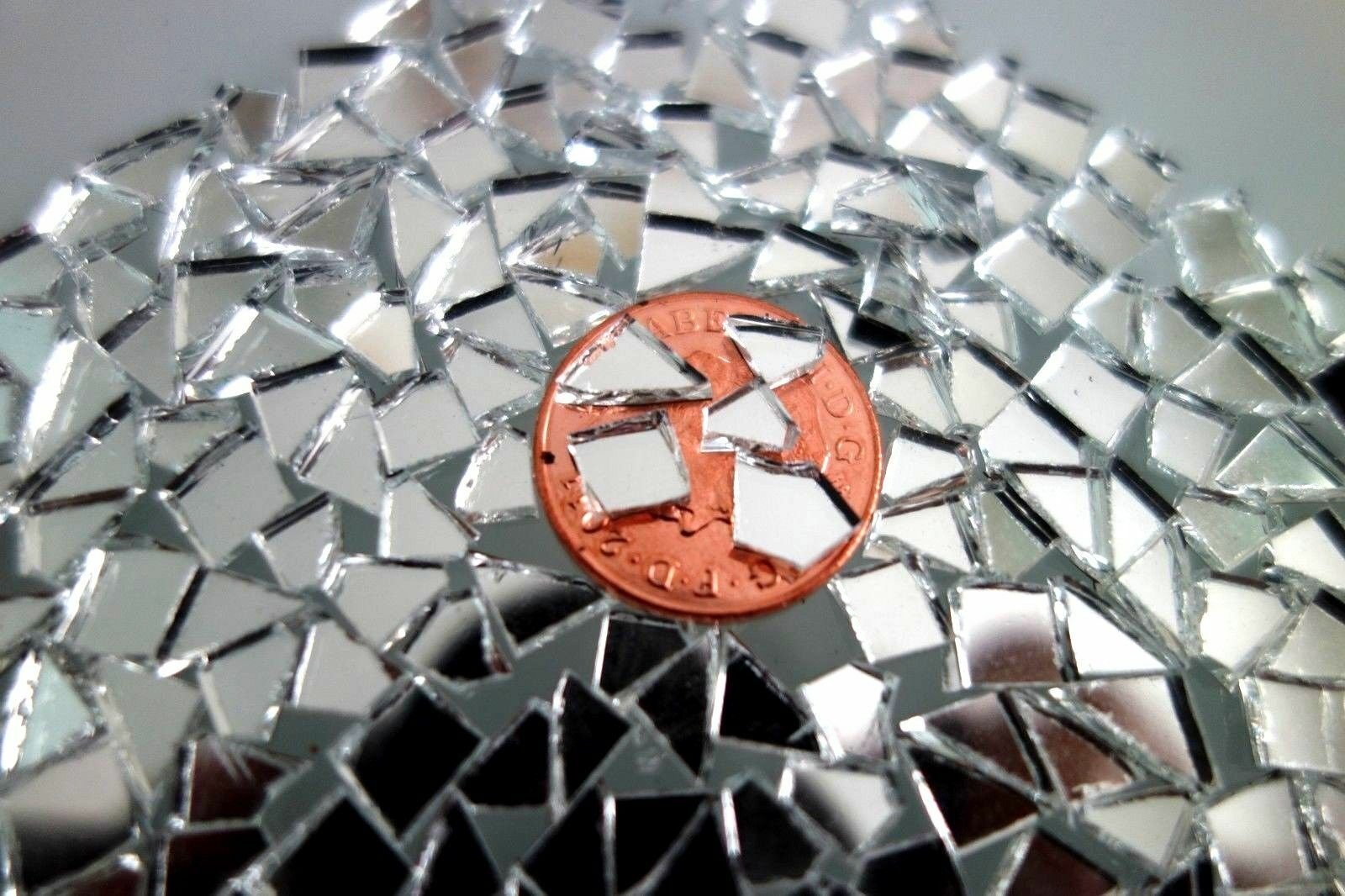 Mosaic Silver mirror glass tiny off cuts 1000 pieces 1.8 mm thick. - Image 4